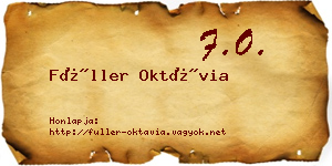 Füller Oktávia névjegykártya